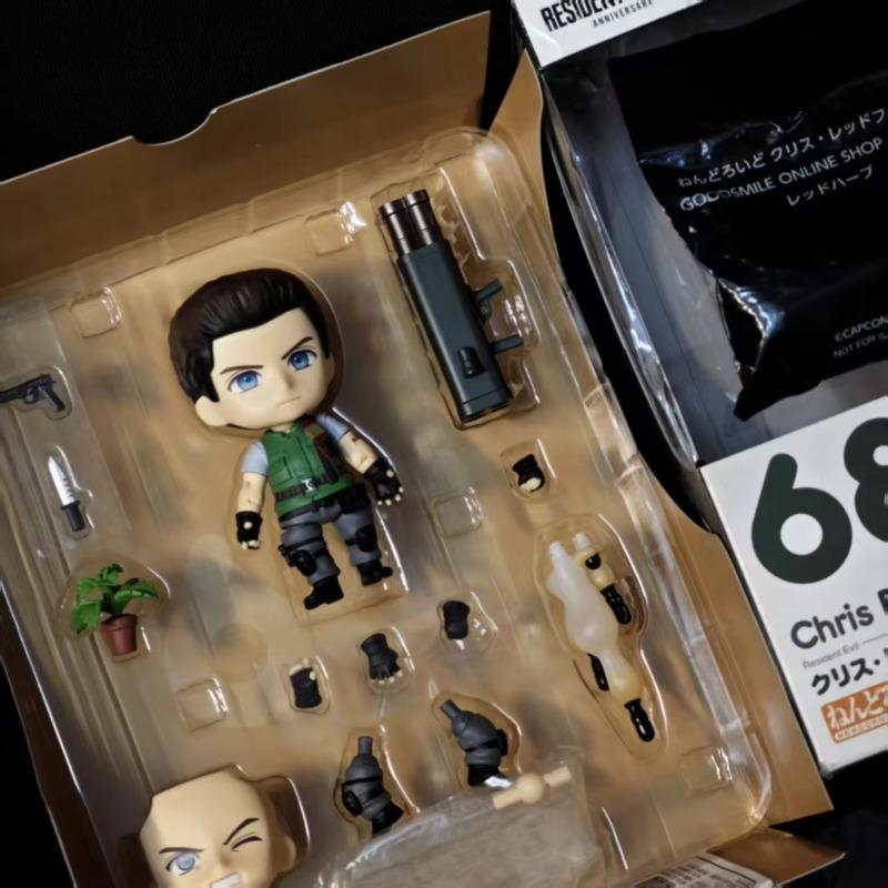 В наличии Resident Evil Nendoroid Крис Q Версия Подвижная Фигурка Игровые Периферийные Украшения Модель Игрушка Коллекция Фанатов Подарок на День Рождения