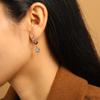 Изысканные серьги-цветы в корейском стиле из титановой стали с золотым покрытием для женщин