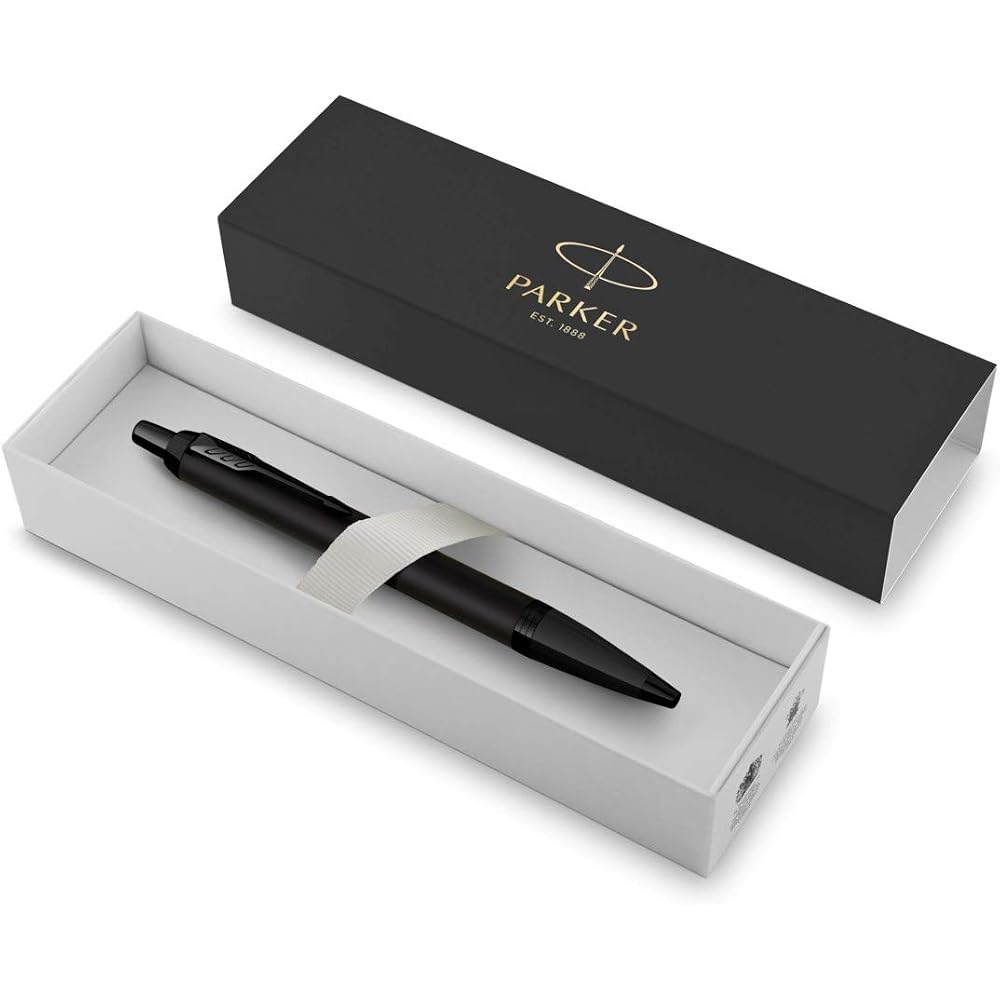PARKER Ручка-шариковая Parker IM Матовый черный BT Средняя, Стержень постоянный Импортная в подарочной упаковке 2127897Z