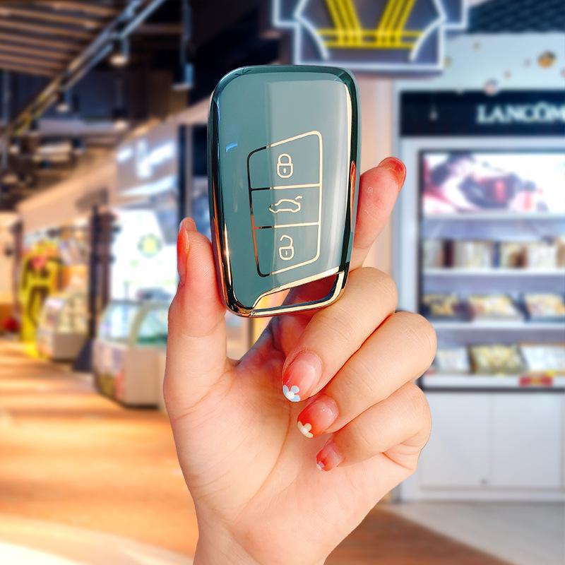 Чехол для ключа 2021 года для Volkswagen Magotan B8, Passat CC, Sagitar, Polo, Lavida, Bora, Tiguan.