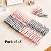 48pcs Plastic Windproof Clothespins, Round Head Pp Clips, Anti Slip Hanging Clothes and Socks Clips for Pants, Suitable for Home, Travel, Hotel,