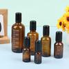 1 шт. Янтарный шариковый флакон для эфирных масел, пустой флакон для духов, многоразовый контейнер для жидкости, 5/10/15/30/50/100 мл
