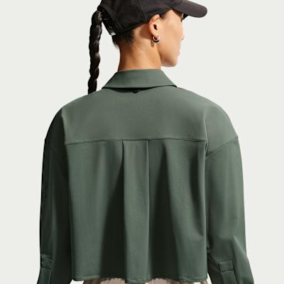 Nike 24.7 Shirts Women's Green Lapel