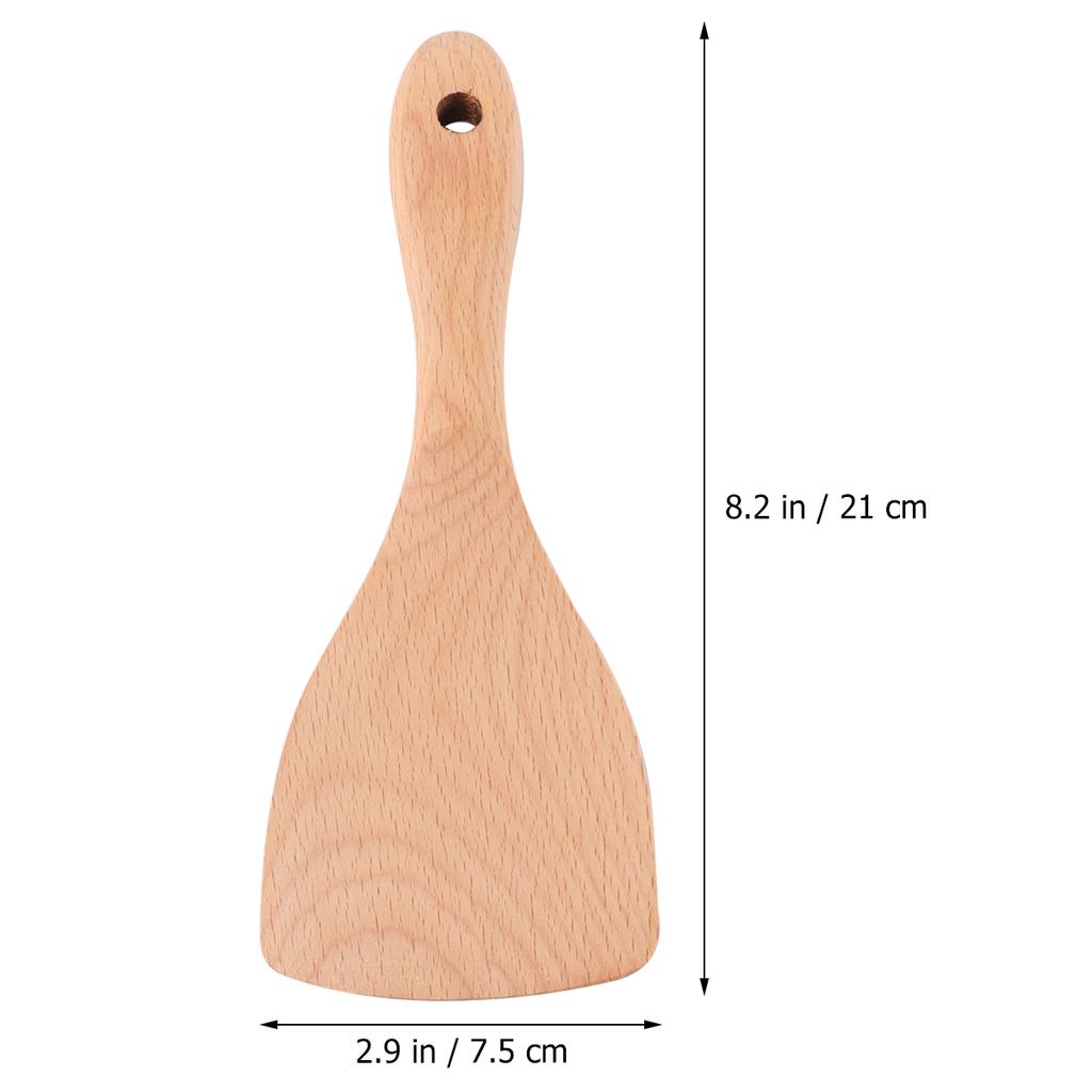 1pc Wooden Rice Shovel Natural Wood Cooking Spatula Non-Stick Kitchenware For Home Restaurant Hotel Use Wooden Kitchenware For
