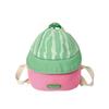 Kids Cotton Cartoon Fruit Hat Backpack With Contrasting Stitching And Soft Polyester Lining For School Use