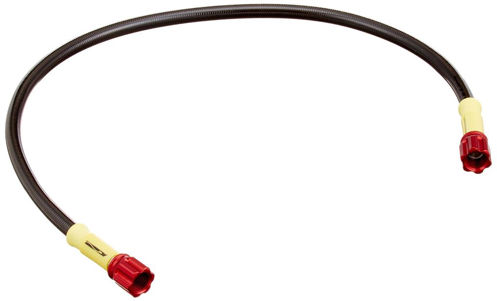 AC Performance Line Brake Hose Aluminum RED Universal Hose Smoke Hose Total Length 19.1 inches (485 mm) AC0485S