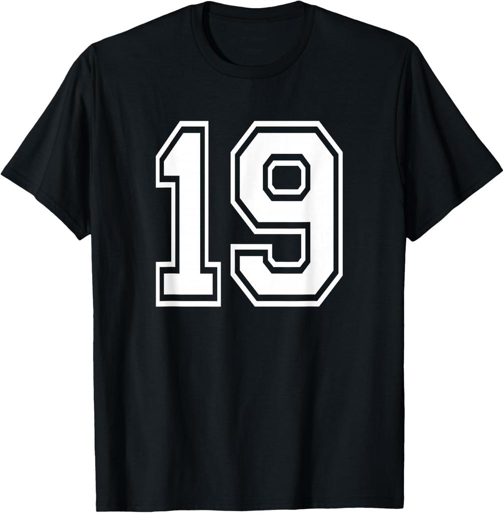 Number 19 Birthday Gift Sports Player Team Numbered Jersey T-Shirt