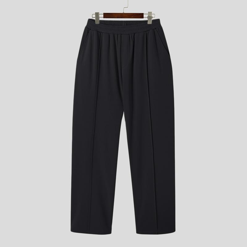 Летние мужские свободные длинные брюки однотонные уличные повседневные свободные брюки макси больших размеров