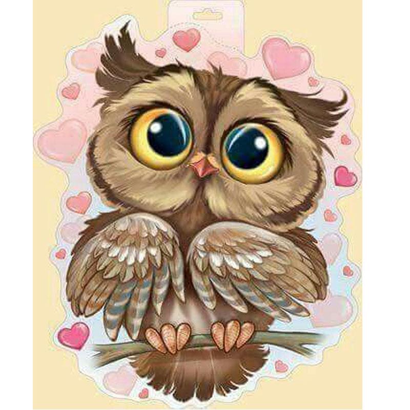 DIY Сова 5D алмазная живопись полная круглая дрель вышивка крестиком мультфильм животных Алмазная вышивка Стразы Мозаика домашний декор