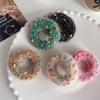 Colored Dot Soft Velvet Headband Thick Hair Scrunchie Ponytail Holder Women Girl Hair Accessory