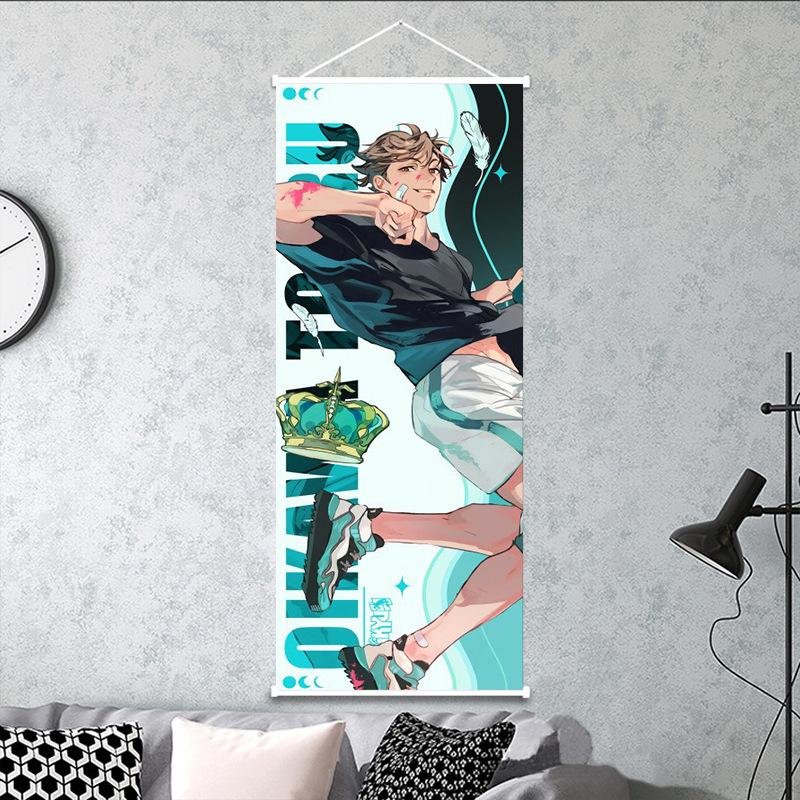 Anime Haikyuu Scroll Posters Wall Hanging Painting Home Scroll Canvas Gift