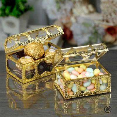 Винтажный сундук с сокровищами, прозрачная пиратская коробка для хранения конфет, ювелирных изделий для свадьбы, дня рождения