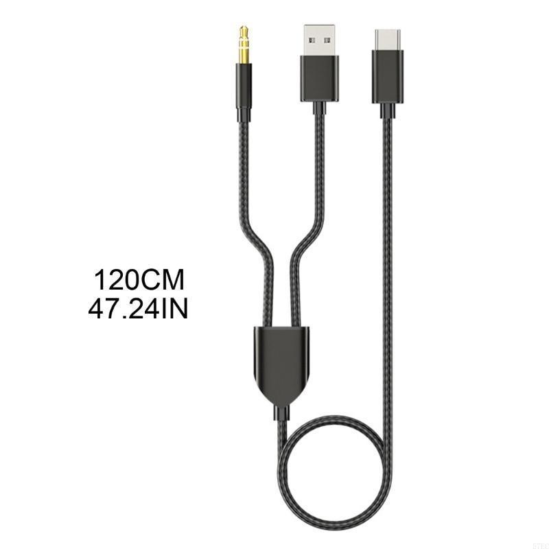 Двухфункциональный Type-C на USB A 3,5 мм Автомобильный стерео Aux Кабель для наушников 2 в 1 Соединительный провод для телефонов/планшетов с USB C