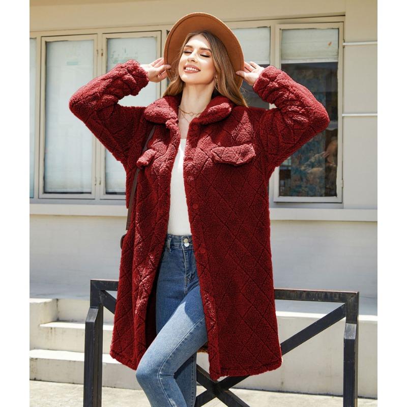Осеннее и зимнее женское пальто, плюшевая свободная однобортная куртка с бриллиантами, пальто