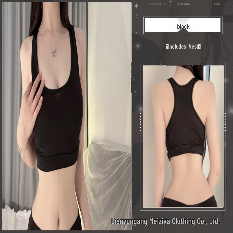 Сексуальные брюки для йоги из ледяного шелка с открытой промежностью и невидимой молнией