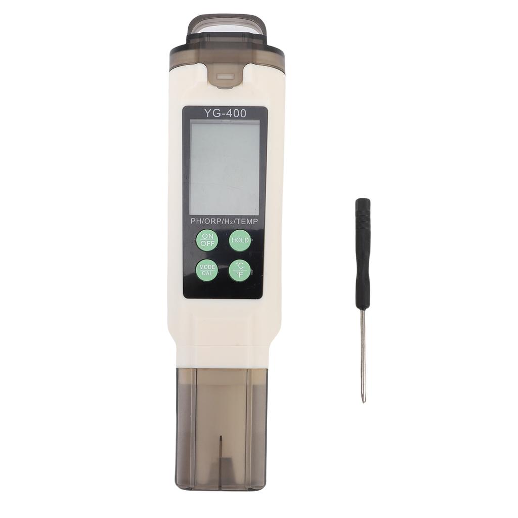 ORP H2 PH Temp Meter High Sensitivity Backlit LCD Display Hydrogen Water Tester for Pool Fish Tank Drinking Water