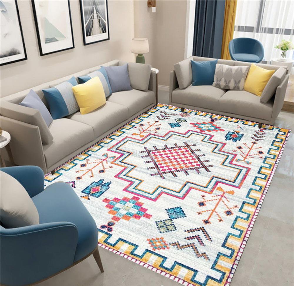 Марокканский богемный стиль Ковер Гостиная Диван Спальня Придверный коврик Нескользящий Мультяшный Каваий Домашнее украшение Коврик для девочки