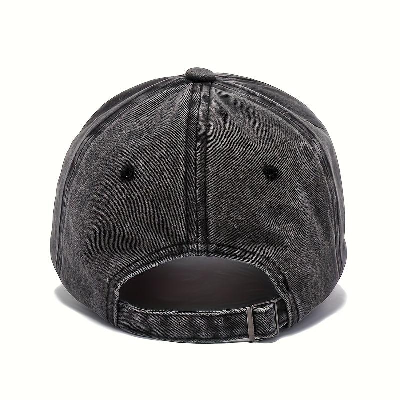 Washed Baseball Cap Printed Retro Old Peaked Cap European and American Dad Hat Men's Baseball Cap