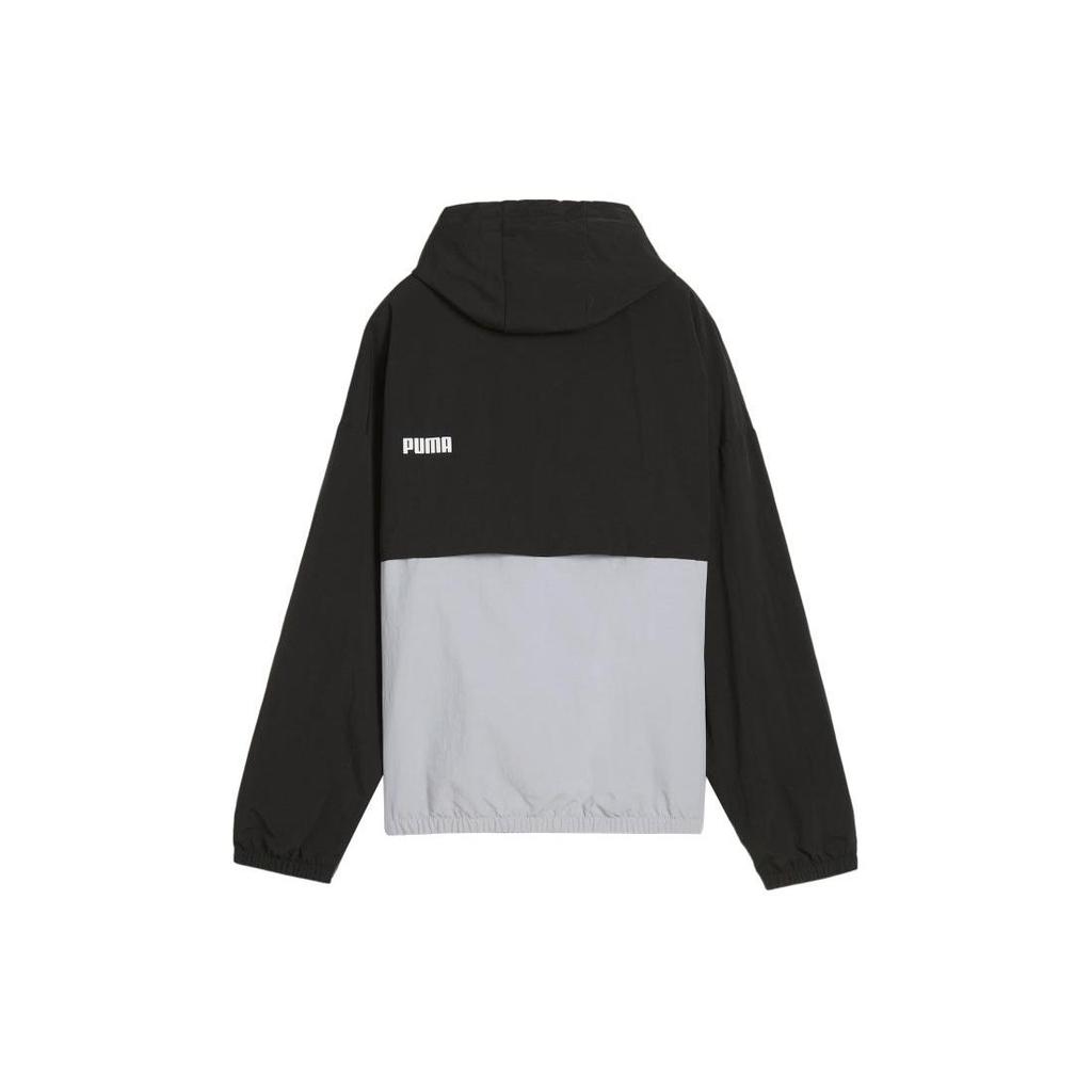 Puma Oversized Hooded Windbreaker Women Jackets Black Mineral-Grey 682269-52