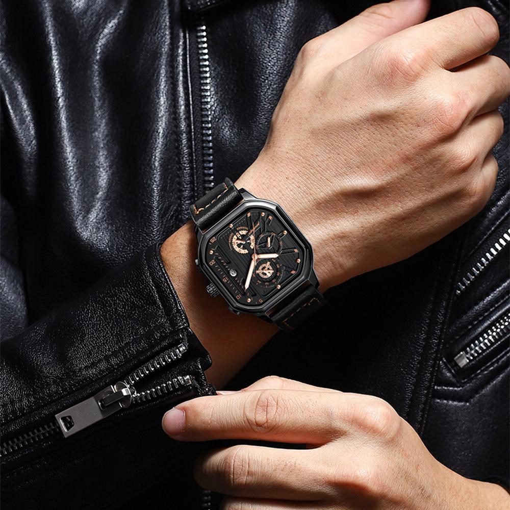 Новые роскошные мужские часы ТОП-бренда, водонепроницаемые светящиеся многофункциональные мужские модные мужские кварцевые часы