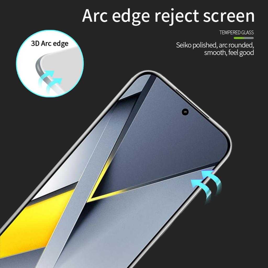For Xiaomi Poco F8 Ultra Screen Protector MOFI 9H 3D Curved Full Glue Full Coverage Tempered Glass Film