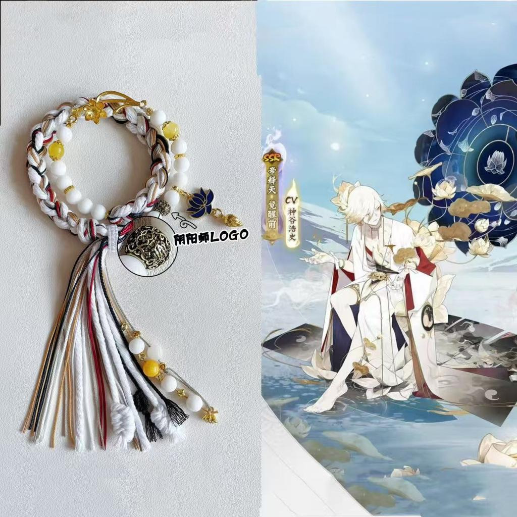 [Двухслойный браслет из бусин в тематике Onmyoji с дизайном Tsukuyomi Momiji Tengu Rebirth]