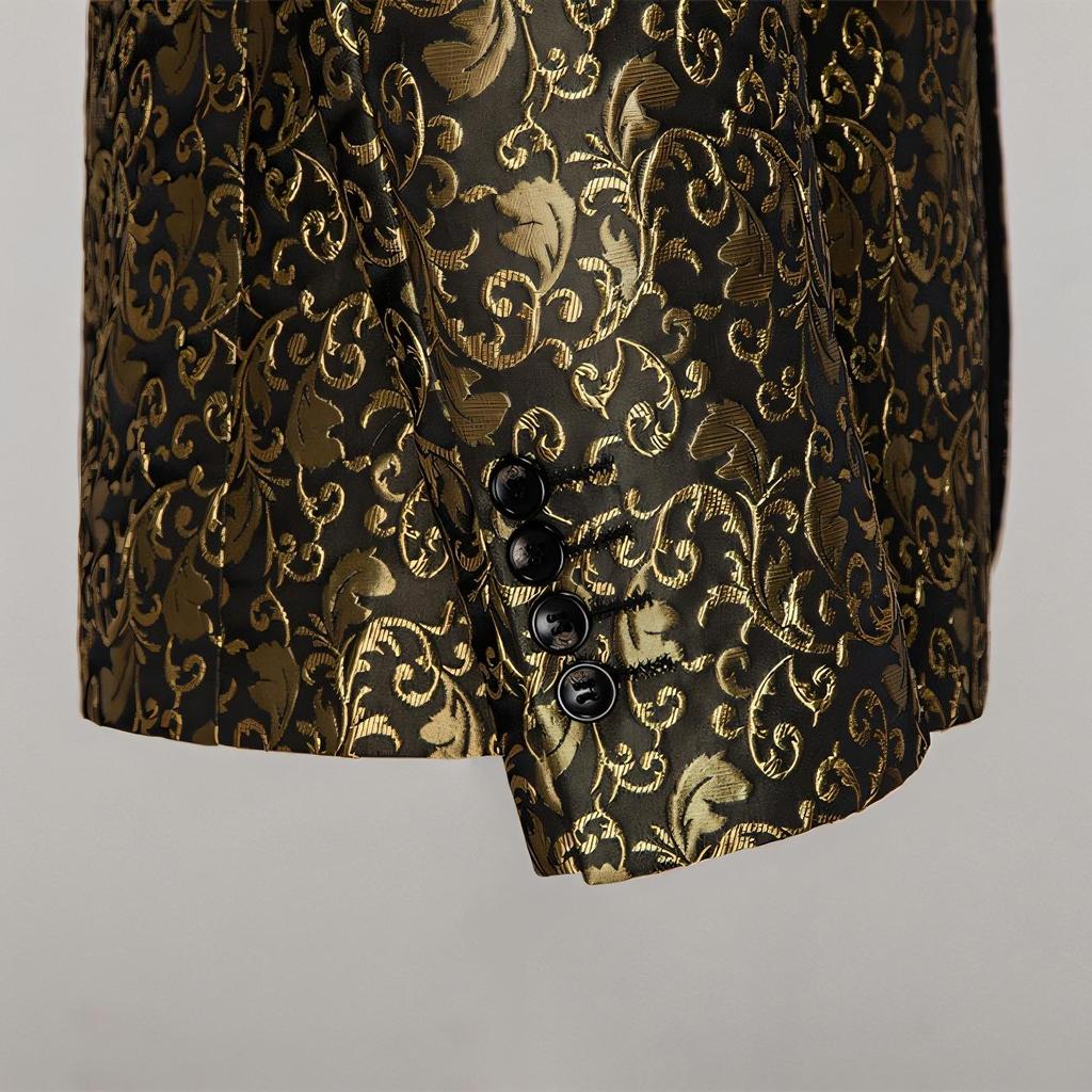 Мужские пиджаки жаккардовый костюм многоцветный тонкий выпускной свадебный сценический костюм