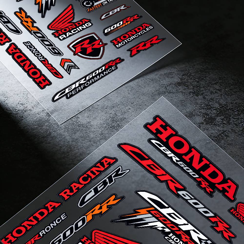 FOR HONDA CBR600RR Waterproof Reflective Motorbike Stickers Easy Peel Removable Decals for Motorcycle Car XL0