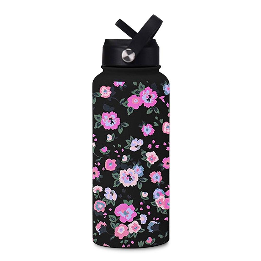Straw Lid Vacuum Insulation Tumbler 1L Capacity Stainless Steel Tumbler Sports Activities