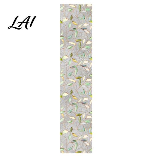 Kitchen Glass Film Water Ripple Texture Floral Window Stickers Decorative Static Privacy Film Stickers Removable PVC Sticker for Home Office