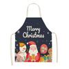 Linen Santa Kitchen Apron Christmas Snowman Unisex Dinner Party Cooking Bib Christmas Tree Apron Cleaning Apron