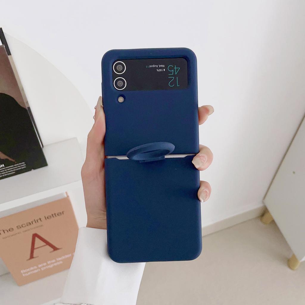Чехол-держатель из жидкого силикона для Samsung Galaxy Z Flip 3 4 5G Flip4 Flip3 Flip2 Flip1 Складной модный чехол с полной защитой