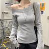 Autumn Long Sleeve Base Knitted Sweater Women Off Shoulder Slim Fit Casual Pullovers Sweaters Women Fashion Soft Warm Winter Knitwear Jumpers 26054