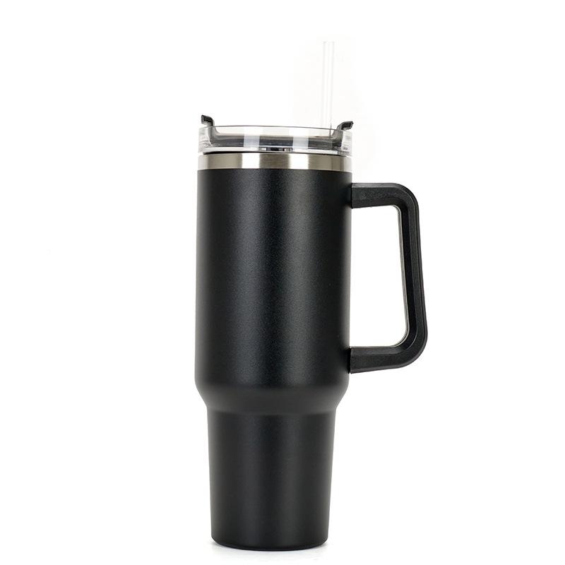 40oz Mug Tumbler With Handle Insulated Tumbler With Lids Straw Stainless Steel Coffee Tumbler Termos Cup