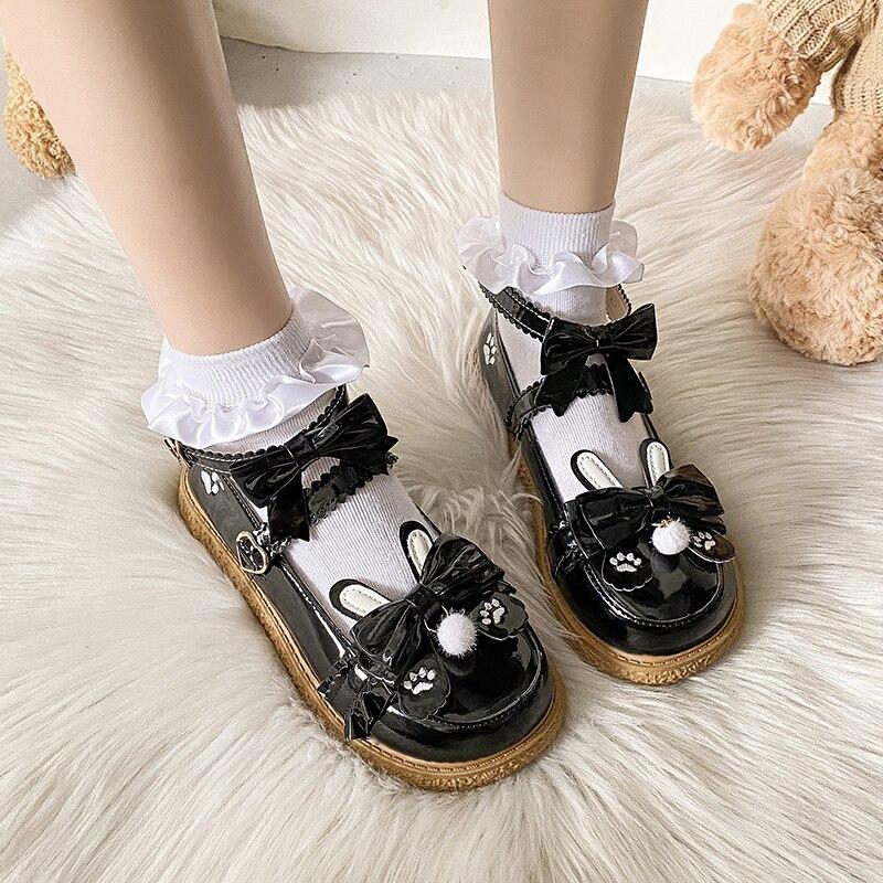 Rimocy Sweet Lovely Bow Mary Janes Женские туфли на плоской подошве с ремешком на щиколотке и бантом в стиле Лолита Туфли для женщин Модная молодежная студенческая обувь