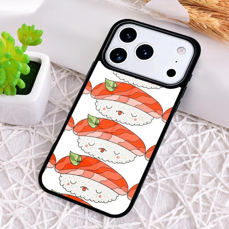 Милый Чехол для Телефона с Суши-Толпой для iPhone 17 Air 16 15 11 12 14 13 Pro Max Ударопрочный Чехол