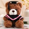 New Graduation Season Animal Plush Doll Wear Bachelor Coat Graduation Certificate Bear Capybara Plush Toy for Students Gift