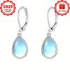 Модные серьги-капли из стерлингового серебра 925 пробы с лунным камнем для женщин, простые свадебные украшения для помолвки, подарки