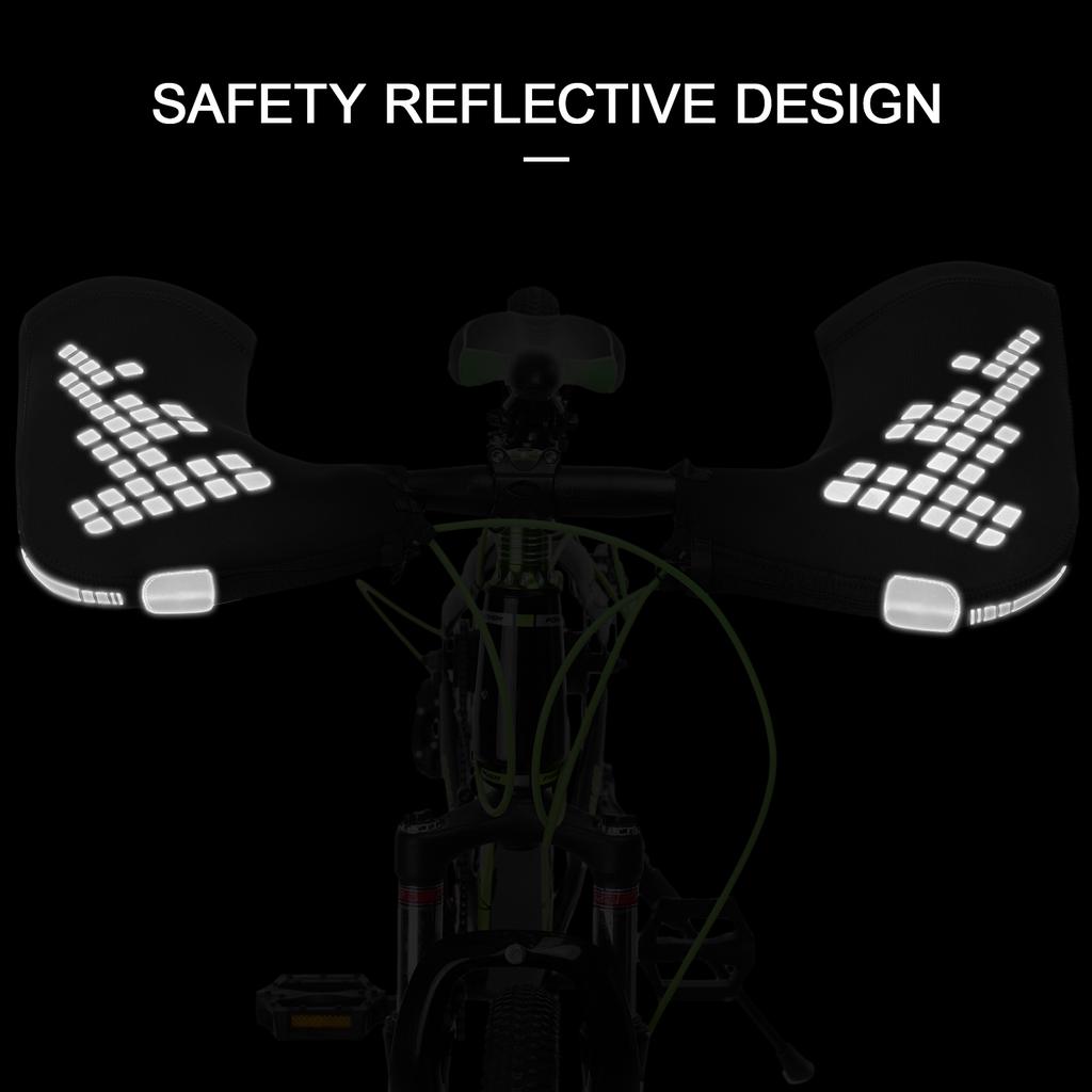 Mountain Bike Handlebar Mittens Motorcycle Windproof Thermal Covers Reflective Bike Handle Warmer