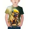 Ретро собака 3D принт повседневная детская одежда топ футболка модная футболка животные дети мальчик одежда короткий рукав