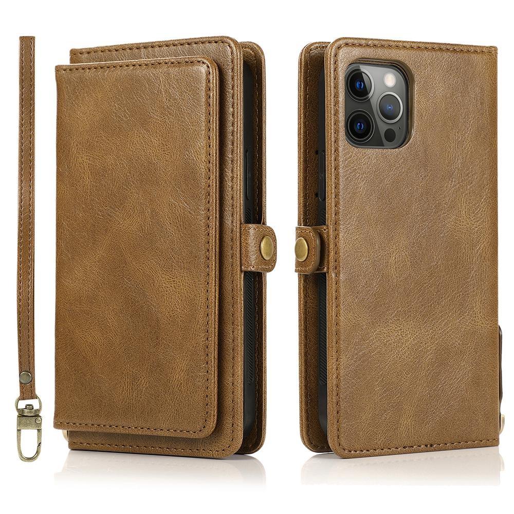 Detachable Multi Card Flip Magnetic Wallet Leather Case for iPhone 15 14 13 12 Pro Max Xs Max XR 8 7Plu Samsung S23 S22 S21 Ultra Plus A14 A13 A52 A53