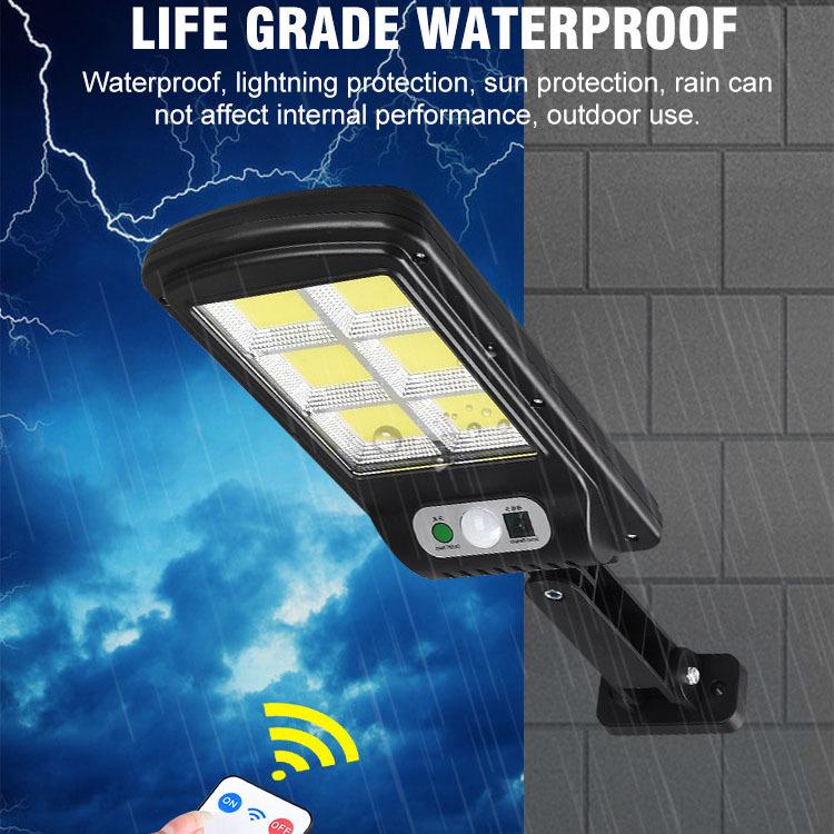 Solar Waterproof Outdoor Courtyard Light with Motion Sensor and Remote Control - High Power, Super Bright Street Wall Light for Home