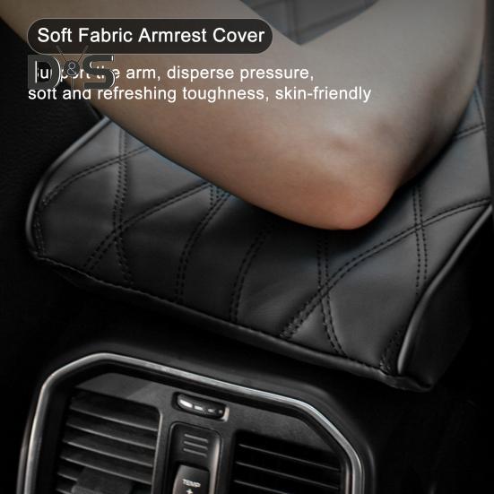 Car Armrest Box Pad Wear Resistant Scratch Proof Universal Soft Fabric Central Control Armrest Box Cover Car Accessories