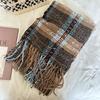 WTEMPO Women's Autumn and Winter Thick Long Shawl Couple Student Plaid Scarf