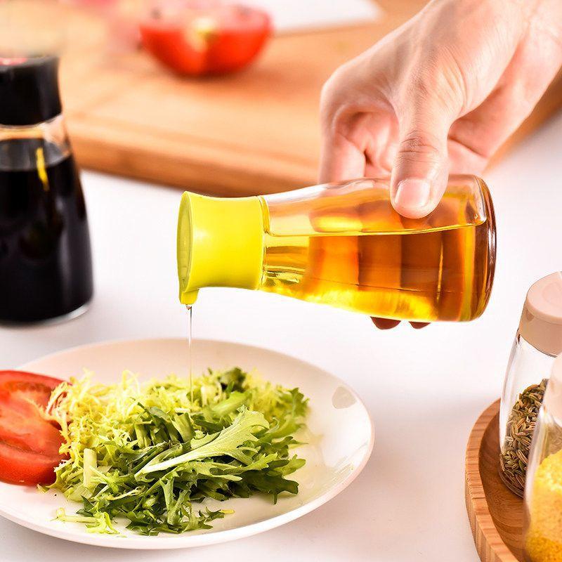 Kitchen Leak Proof Oil Bottle Glass Oil Pot Small Vinegar Bottle Seasoning Bottle Seasoning Jar Without Oil Residue Oil Can