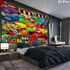 M&M's Custom Name Wall Tapestry Aesthetic Wall Hanging Printed Fabric Blanket Decorative Tapestries for Bedroom Living Room Home Decor