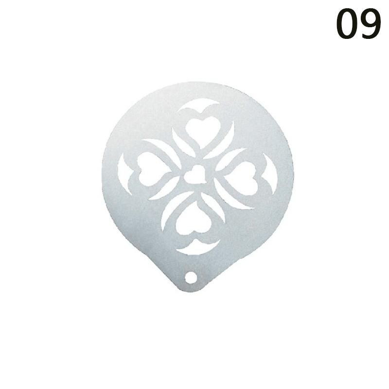 Форма для цветения из нержавеющей стали, необычная модель для штамповки кофе, утолщенный трафарет для распыления кофейной молочной пены