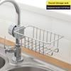 Полка для кухонного смесителя, корзина для слива губок для раковины, кухонные принадлежности, стойка для хранения в туалете, без сверления