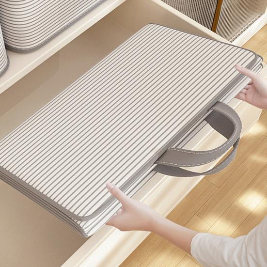 Большая вместительная корзина для хранения одежды с укрепленными ручками, застежка-молния, водонепроницаемая сумка для хранения одежды большого размера