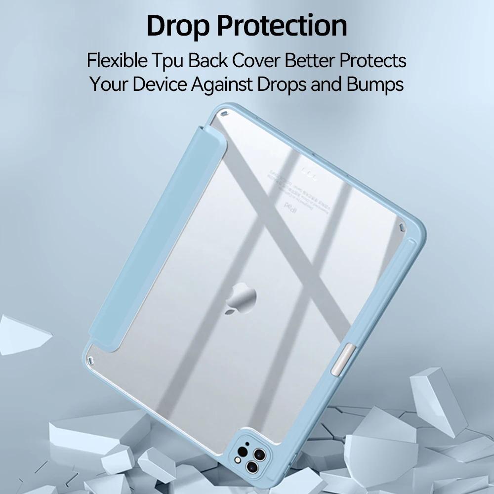 Чехол для iPad Air 11 2025 iPad 10-го Поколения 11-го A16 9-го Поколения iPad Pro11 4 5 10.9in 12.9 M2 M3 M4 Чехол с Держателем для Карандаша